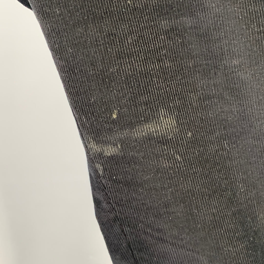 DSQUARED2 Size 32 Black Corduroy Cotton Blend Button Fly Casual Pants