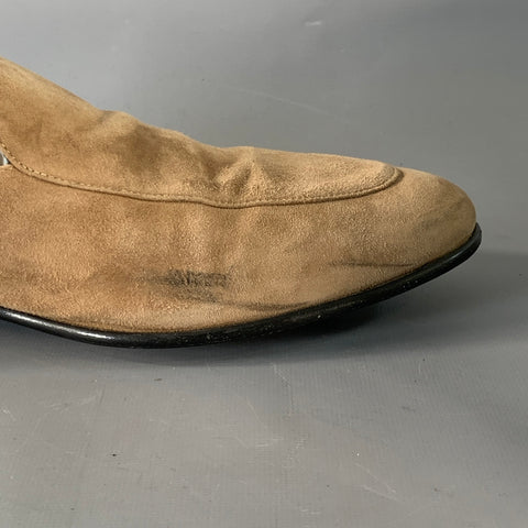 GIUSEPPE ZANOTTI Size 11 Camel Suede Slip On Loafers