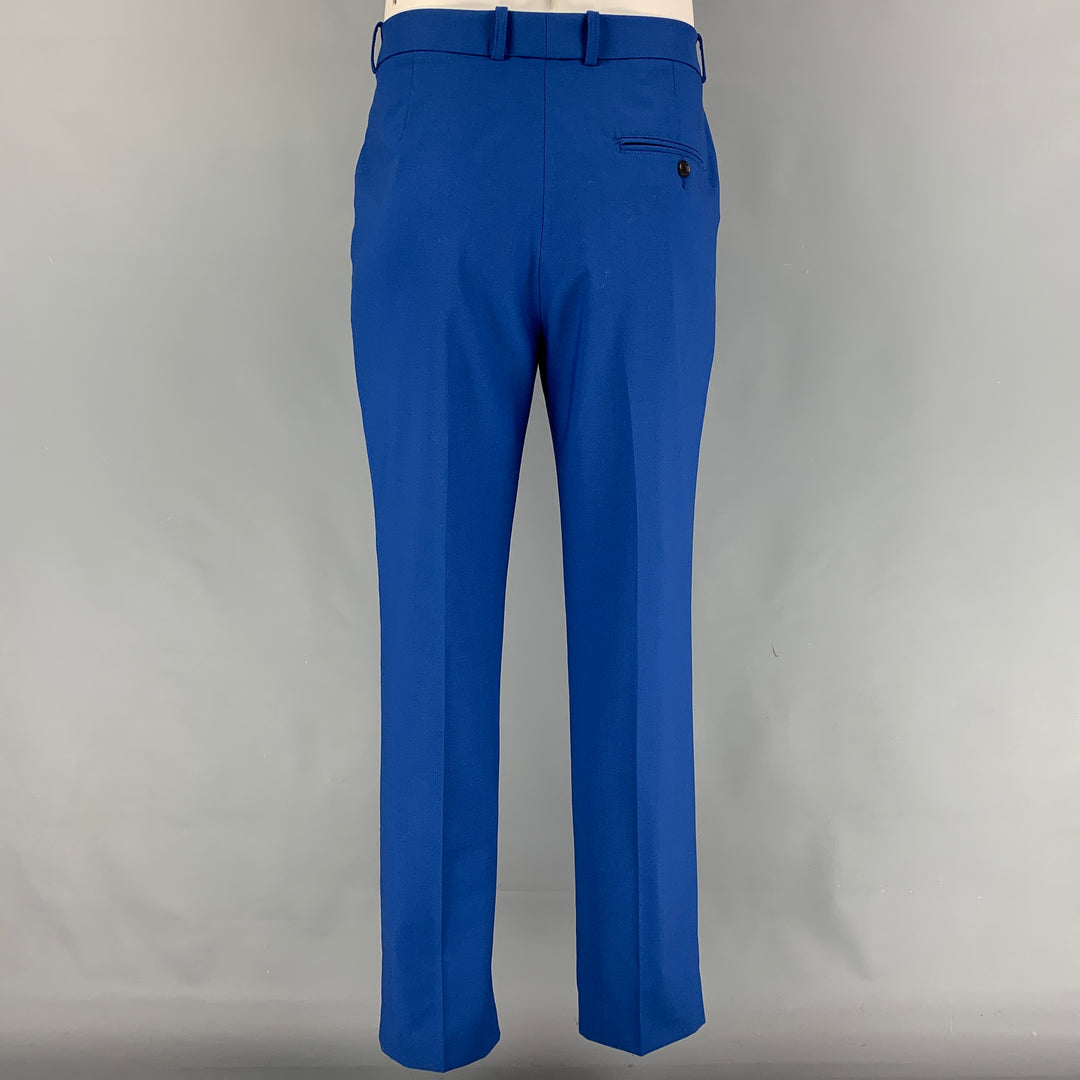 3.1 PHILLIP LIM Size 40 Royal Blue Wool Blend Notch Lapel Suit