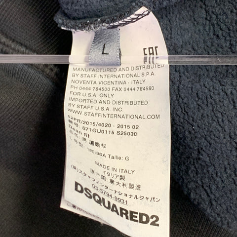 DSQUARED2 Size L Black Cars Graphic Long Sleeve Sweatshirt