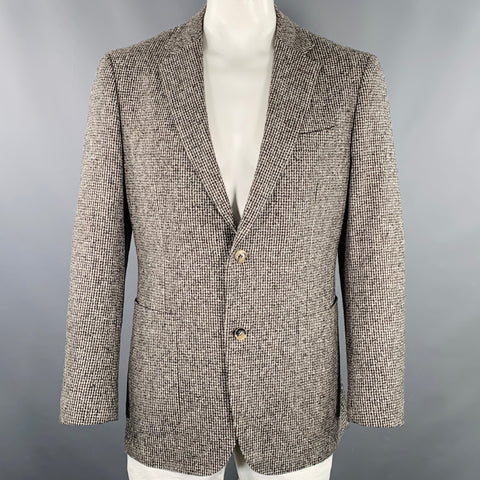 SUIT SUPPLY Size 46 Grey Charcoal Tweed Wool Blend Coat