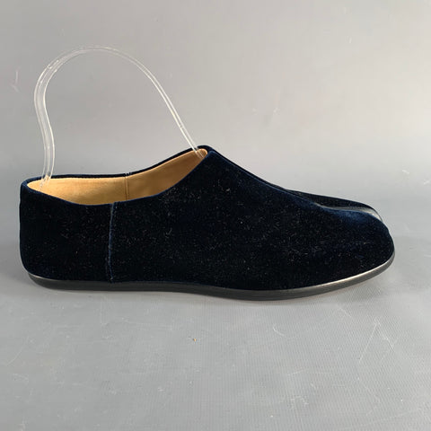 MAISON MARGIELA Size 7.5 Blue Velvet Tabi Flats