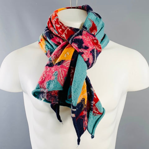 KAPITAL Multi Color Fish Wool Scarf