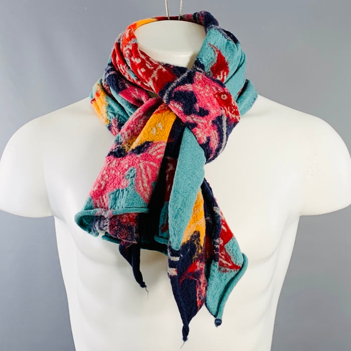 KAPITAL Multi Color Fish Wool Scarf