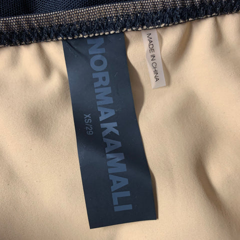 NORMA KAMALI Size XS Black Beige Nylon Sheer Long Skirt