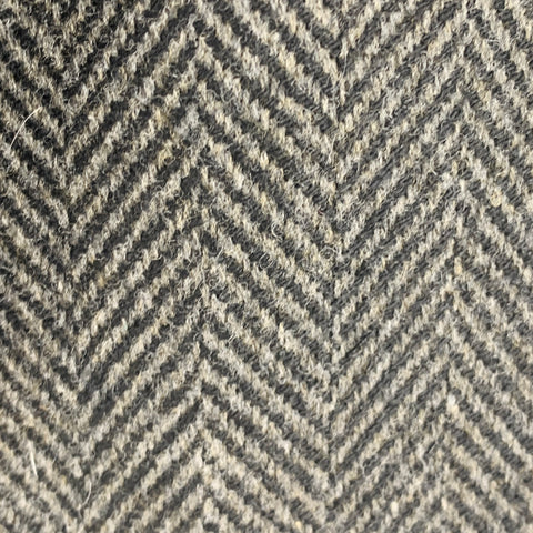 RALPH LAUREN Size 8 Grey Black Wool Herringbone Double Breasted Coat