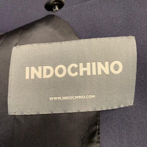 INDOCHINO Size 38 Navy Black Contrast Trim Wool Cashmere Tuxedo