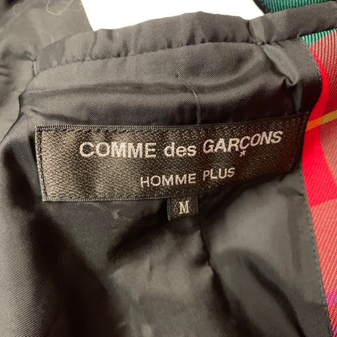 COMME des GARCONS HOMME PLUS F/W2020 Size M Black Multi Color Patchwork Wool Blend Coat