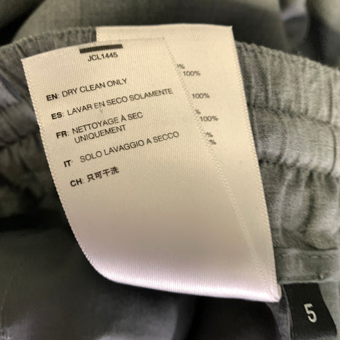 JOHN ELLIOTT Size 5 Grey Heather Wool Pleated Casual Pants