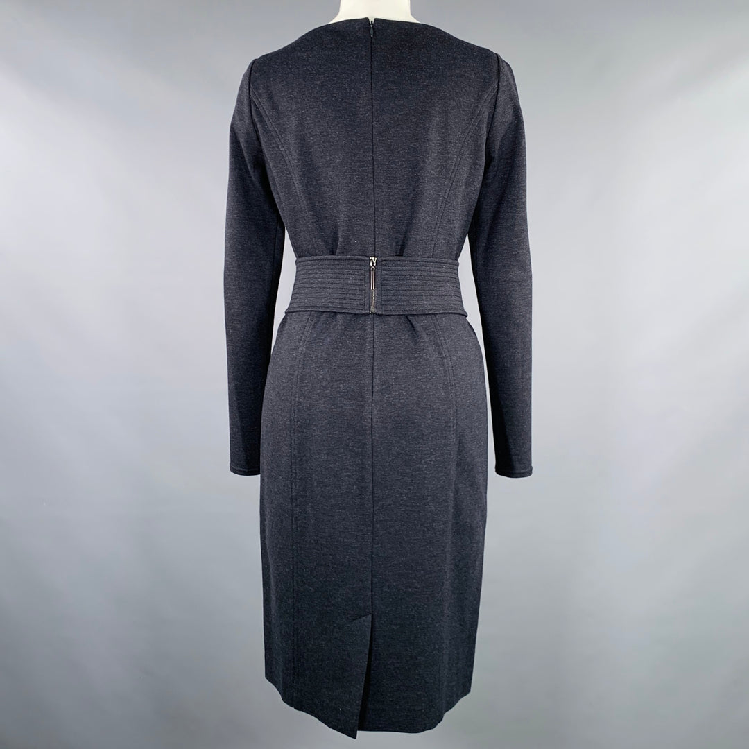 rayon knee length dresses Green and Grey Printed Rayon Knee-Length Dress