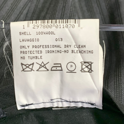 NEIL BARRETT Size 32 Black Charcoal Stripe Wool Flat Front Tapered Dress Pants