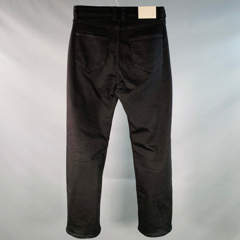 NO ID. BLACK Size 30 Black Cotton Blend Bootcut Zip Fly Jeans