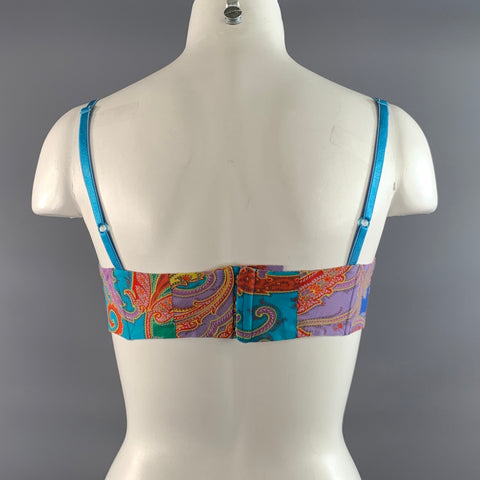 RALPH LAUREN Size S Blue Lavender Cotton Paisley Pointed Collar Set