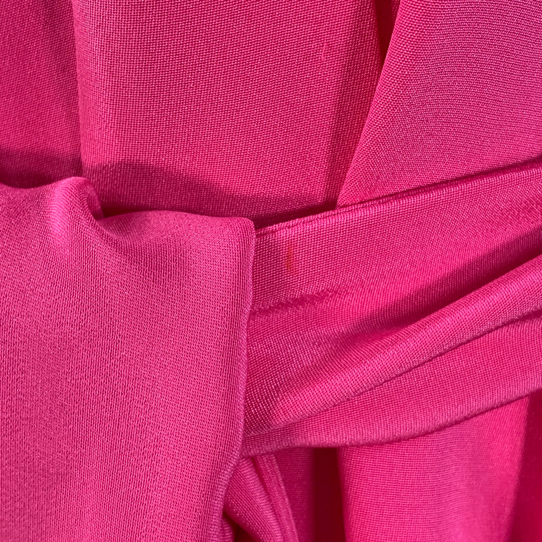 DOLCE & GABBANA Size 4 Pink Multi Color Silk Applique Belted Maxi Dress