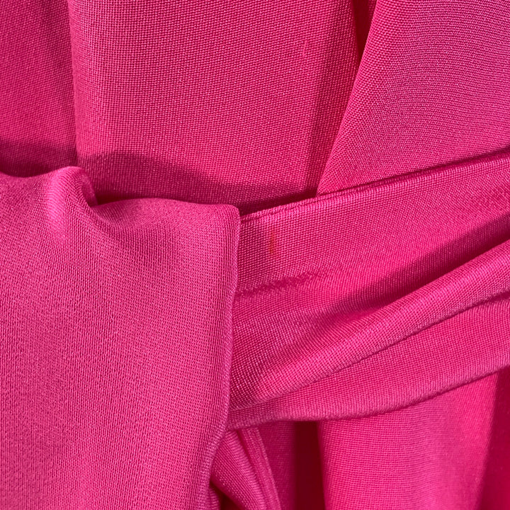 DOLCE & GABBANA Size 4 Pink Multi Color Silk Applique Belted Maxi Dress