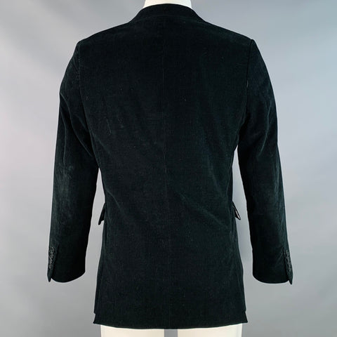 PS by PAUL SMITH Size 38 Black Corduroy Cotton Notch Lapel Sport Coat
