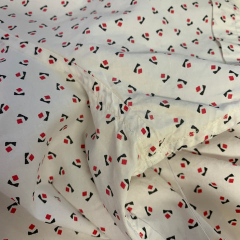 JOHN VARVATOS * U.S.A. Size XL White Black Red Graphic Short Sleeve Shirt