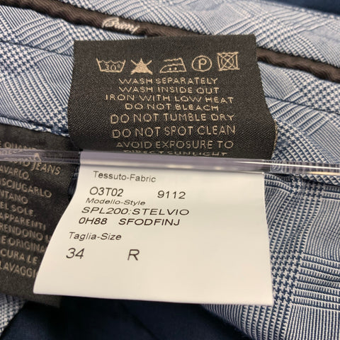BRIONI Size 34 Navy Cotton Blend Jean Cut Casual Pants