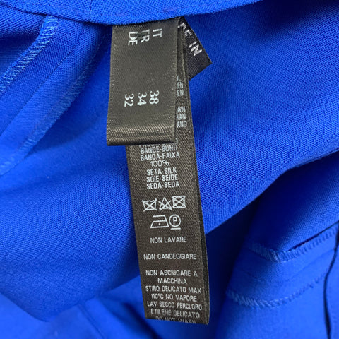 LA PERLA Size 2 Blue Cobalt Virgin Wool Blend Narrow leg Dress Pants