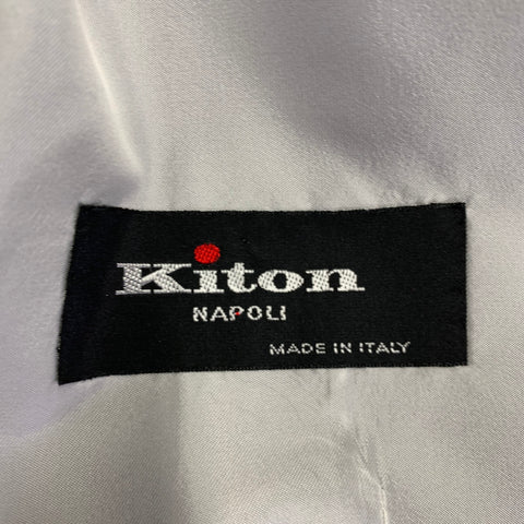 KITON Size 36 Black Wool Shawl Collar Three Piece Tuxedo