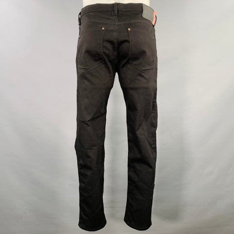 ACNE STUDIOS Size 34 Black Twill Cotton Blend Skinny Slim Five Pockets Jeans
