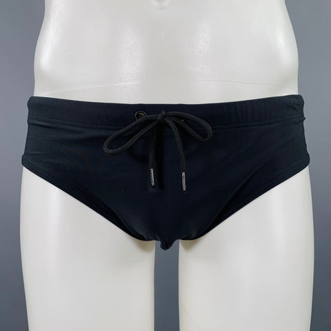 COMMAS Size S Black Polyester Blend Drawstring Speedo