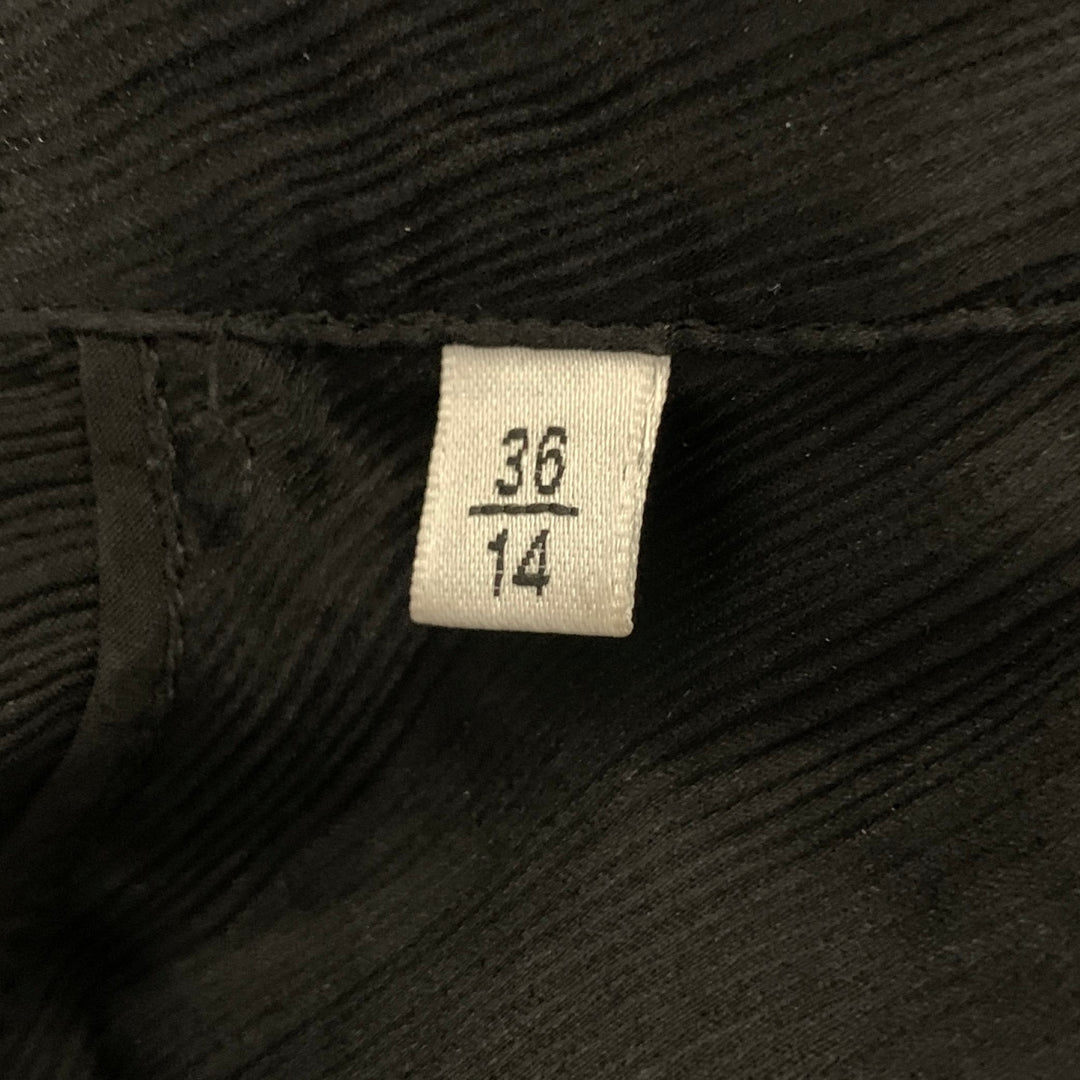 SAINT LAURENT Size S Black Sheer Band Collar Popover Shirt