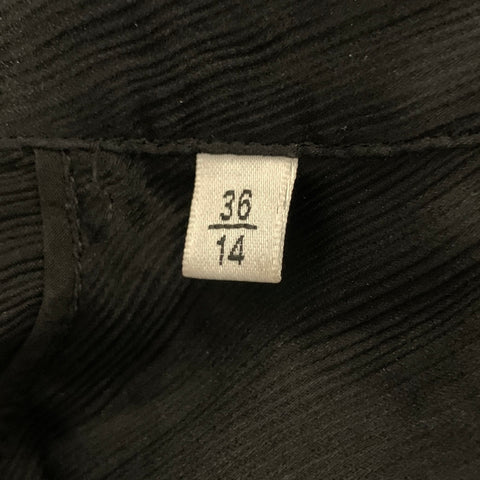 SAINT LAURENT Size S Black Sheer Band Collar Popover Shirt
