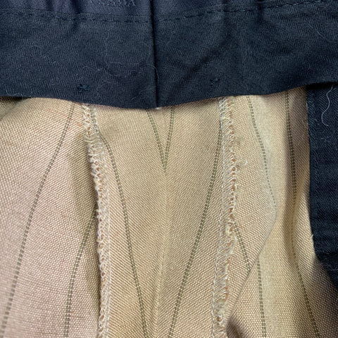 PRADA Size 32 Tan Brown Pinstripe Polyester Linen Button Fly Dress Pants
