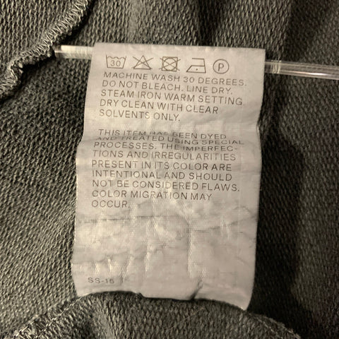 ACRONYM Size L Grey Charcoal Wash Cotton Crew-Neck Sweatshirt