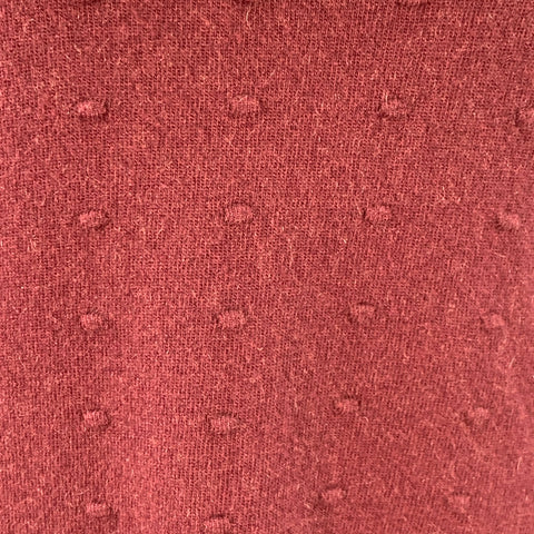 BALENCIAGA Size 8 Burgundy Wool Blend Knit Sleeveless Textured Knee Length Dress