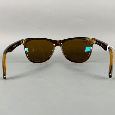 RAY-BAN Polished Light Havana Brown Beige Tortoiseshell Acetate Polarized Sunglasses