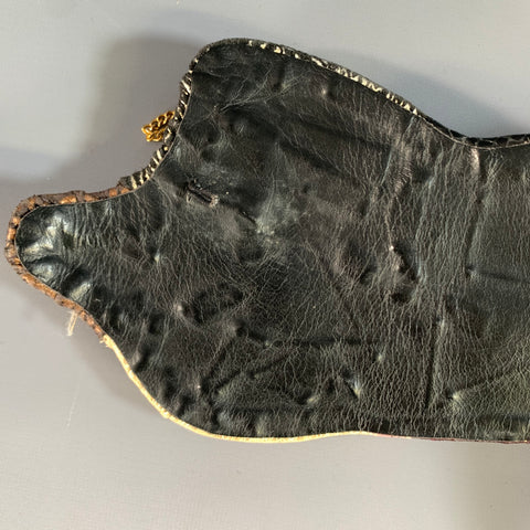 PAULA K Black Gold Patchwork Leather Belt