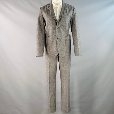 BILLY REID Size M Heather Grey Cotton Blend Notch Lapel Suit