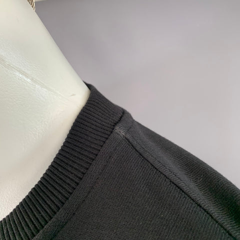 LACOSTE x COMME des GARCONS Size M Black Green Alligator Patch Cotton Crew Neck Sweatshirt