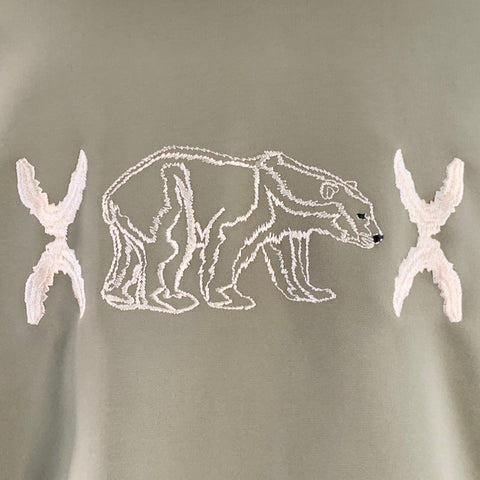 BOGNER Taille M Crème Olive Mélange de Polyester Veste à Capuche Brodé