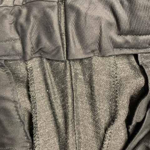 LANVIN Size 44 Regular Black Silk Cashmere Blend Peak Lapel Suit