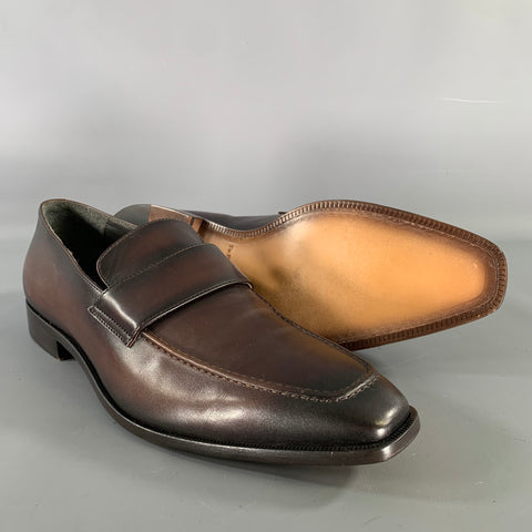 TO BOOT NY Size 12 Brown Chocolate Leather Dress Loafers