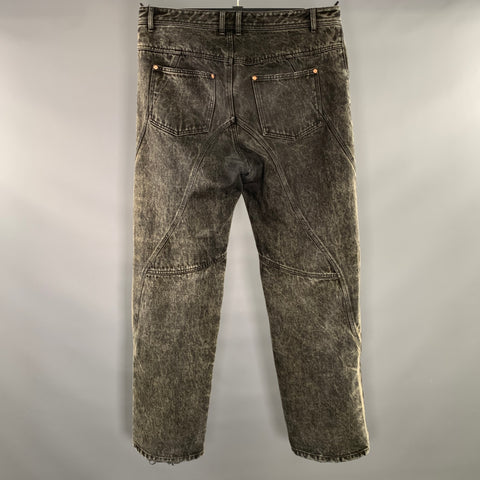 ANDERSON BELL Size 36 Black Wash Cotton Baggy Jeans