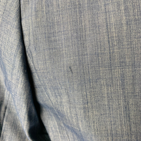 JOHN VARVATOS Size 40 Blue Grey Virgin Wool Blend Sport Coat