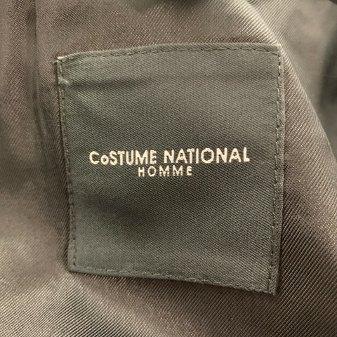 CoSTUME NATIONAL Size 38 Black Stripe Wool Blend Notch Lapel Sport Coat