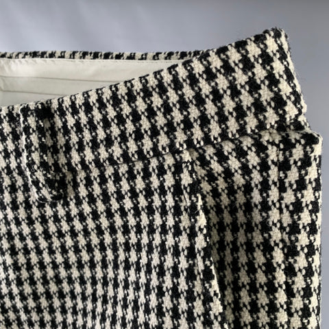 AMI by ALEXANDRE MATTIUSSI Size 34 Black White Houndstooth Casual Pants