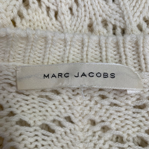 MARC JACOBS Taille M Pull Payettes en laine et cachemire crème doré