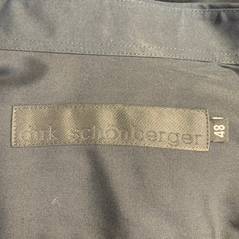 DIRK SCHONBERGER Size 38 Black Cotton  Hidden Buttons Long Sleeve Shirt