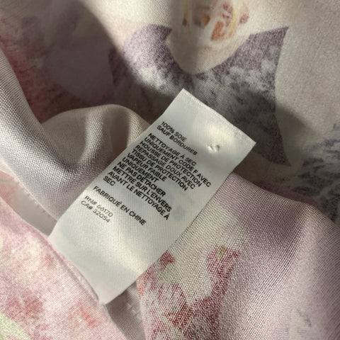 ZIMMERMANN Size S Cream Multi Color Silk Floral Button Up Casual Top