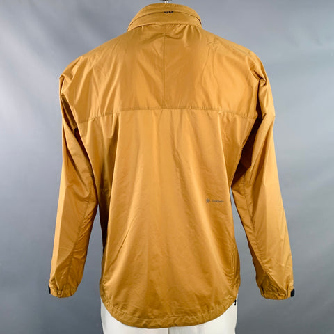 GOLDWIN Size L Brown Nylon Windbreaker Zip Up Jacket