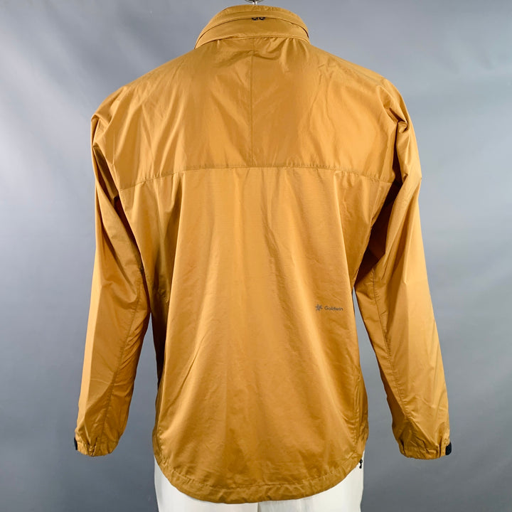 GOLDWIN Size L Brown Nylon Windbreaker Zip Up Jacket