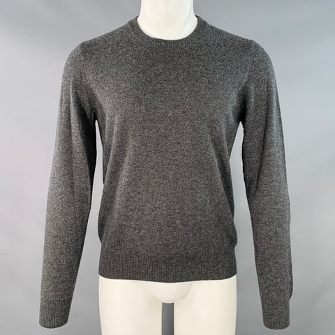 MAISON MARGIELA Size M Grey Brown Wool Suede Elbow Patches Sweater