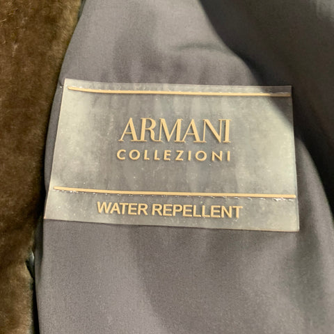 ARMANI COLLEZIONI Size 44 Grey Polyamide Cotton Coat