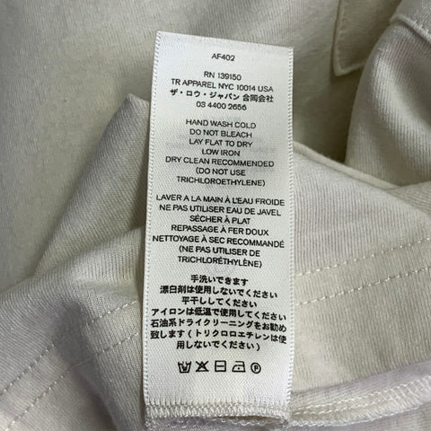THE ROW Size L Beige Cotton Oversized One Pocket Scoop Neck Pullover